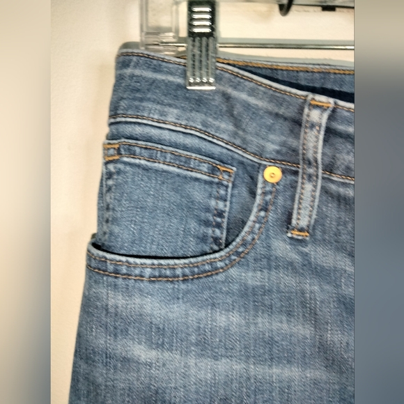 Madewell (Size 32) Medium Wash Classic Blue Curvy High Rise Skinny Crop Jeans - Picture 6 of 14